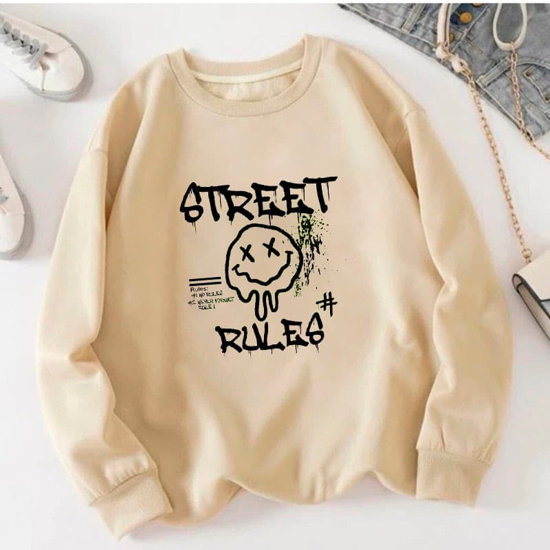 Moletom Careca Street Wear Gola Redonda Blusa Frio Básico Casaco Feminino Masculino Flanelado Algodão