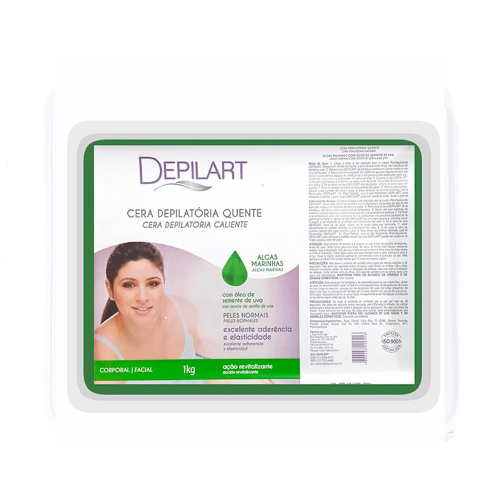 1Kg - Cera Depilatória Algas Depilart