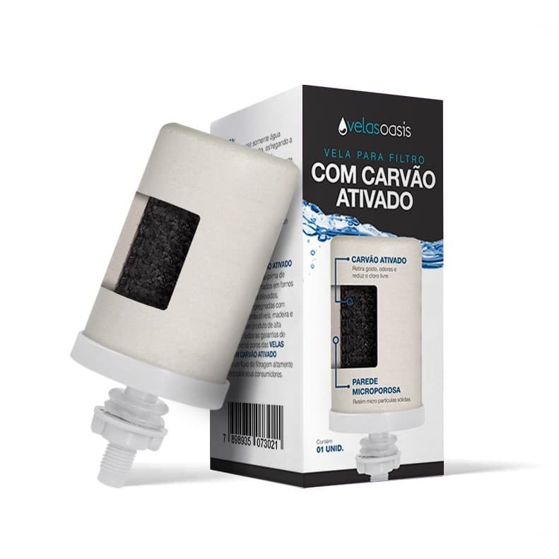 Vela Alcalina Premium  Filtro Carvão Ativado e Prata