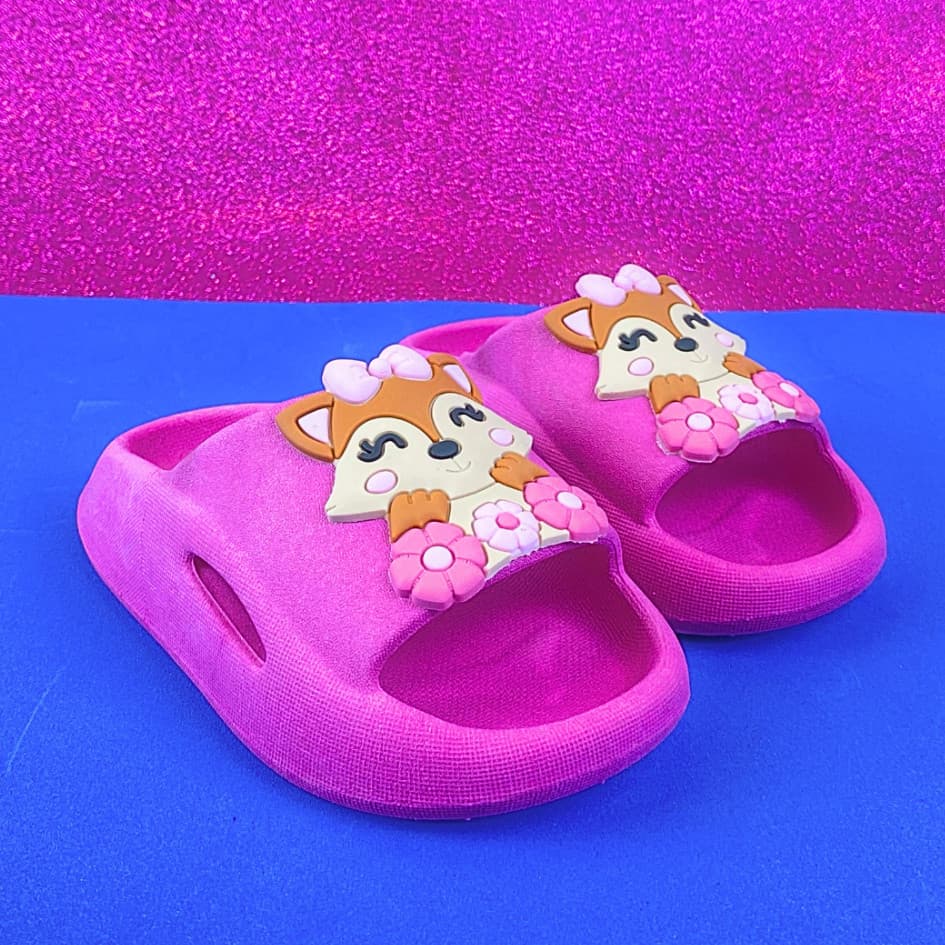 Chinelo nuvem infantil para meninas fofo raposinha minie