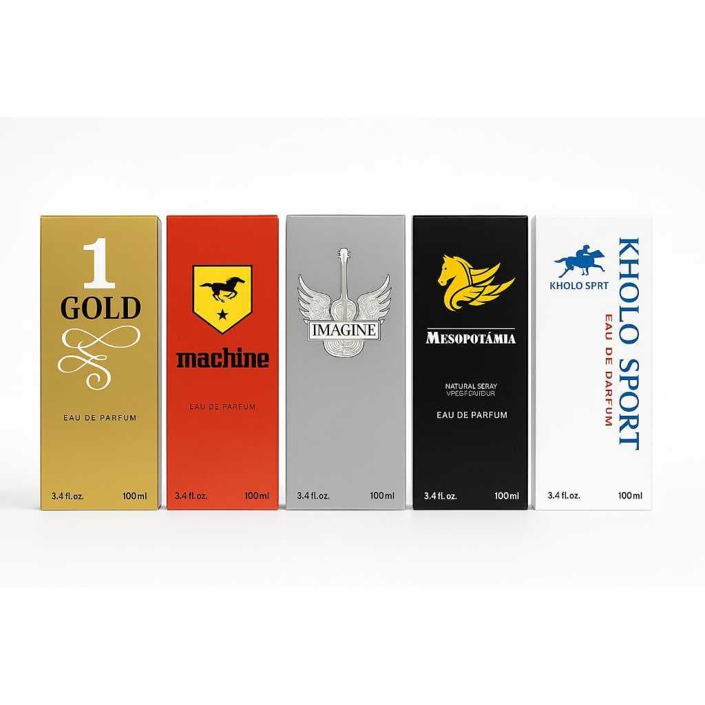 Kit com 05 perfumes masculino de 100ml cada
