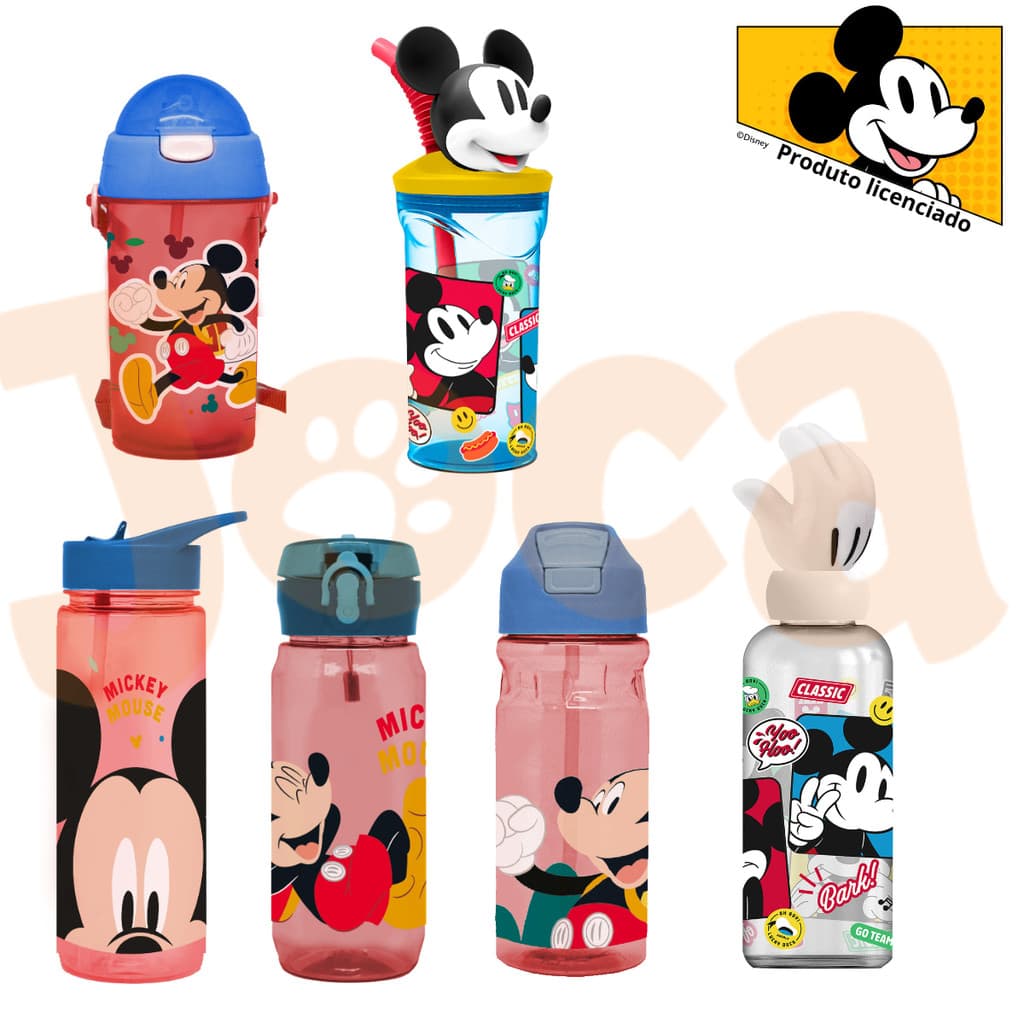 Garrafas Infantil de Água Disney Mickey Mouse – Produto Oficial