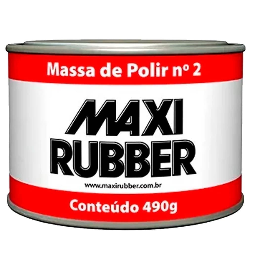 Massa de Polir Automotiva N°2 Maxi Rubber 490gr