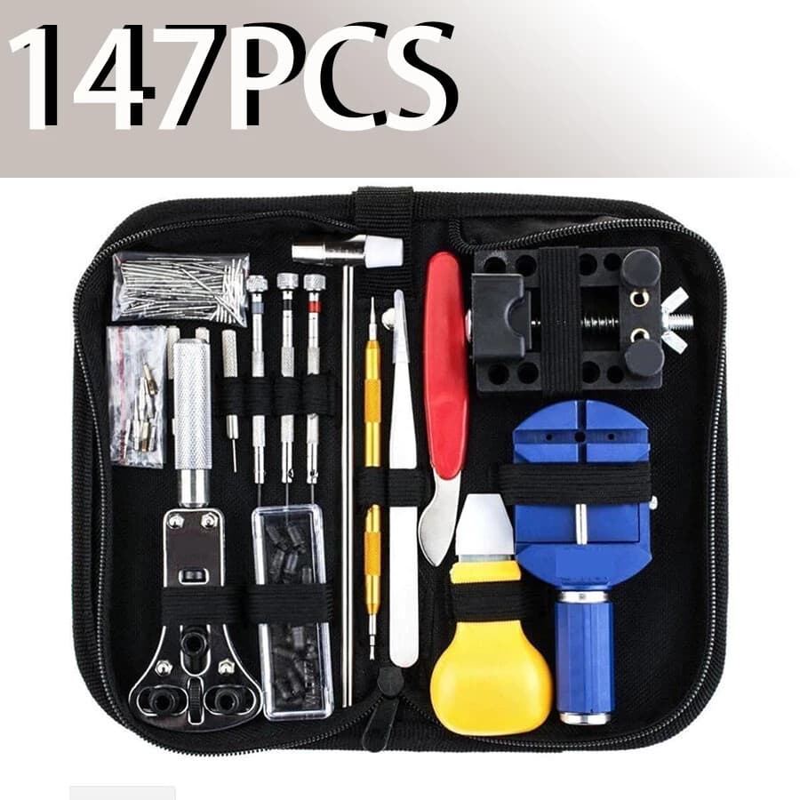Kit 147 Pcs De Ferramentas Relojoeiro Conserto De Relógio Manutenção estojo de Ferramentas kit de conserto para Relógio