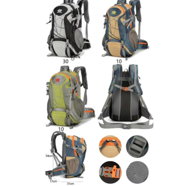 Mochila Militar Impermeável para caminhadas ao ar livre 54Litros Viagem Camping