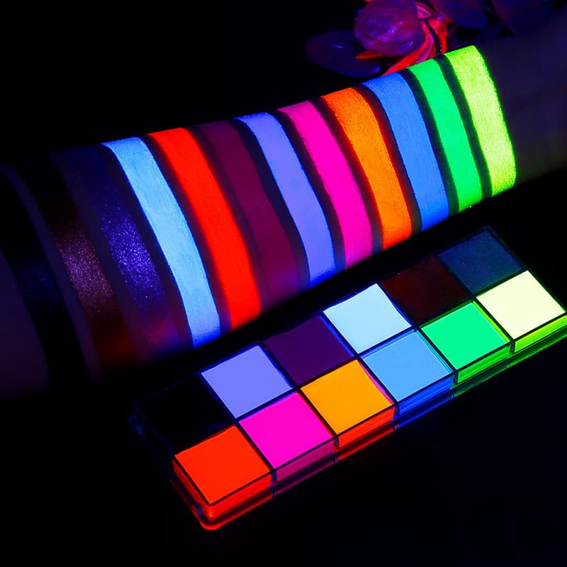 Cor fluorescente pintura corporal à prova dwaterproof água cor do rosto rosto corpo pele maquiagem festa Halloween cos c