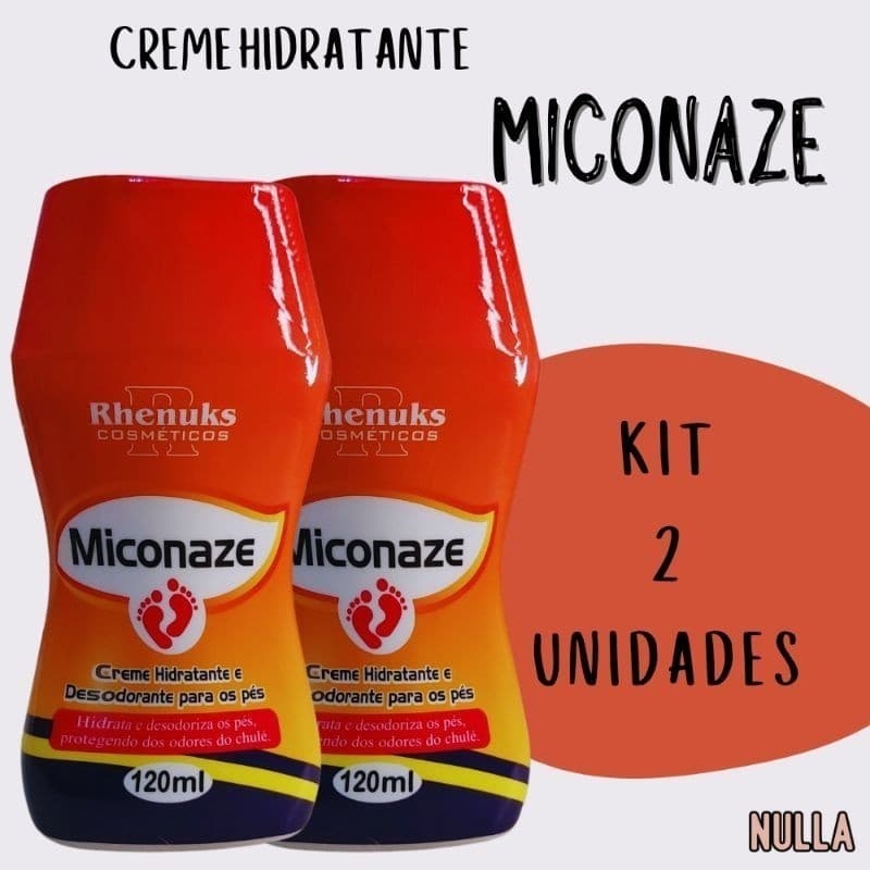 KIT C/ 2 unid. MICONAZE creme hidratante e desodorante para os pés  - Rhenuks