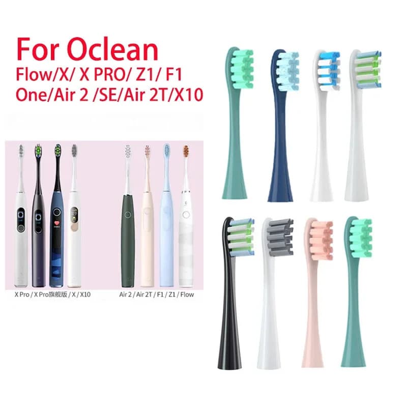 Adequado para Oaklin Flow/x/x PRO/Z1/F1/One/Air 2/SE cabeça de escova macia Dupont Sonic escova de dentes cerdas de vácu