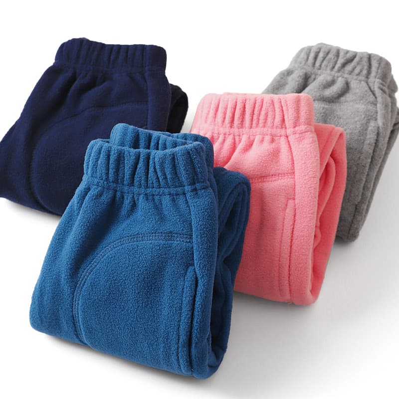 2025 primavera outono calças de lã para meninos calças de lã infantil meninas velo-velo-fleece-F