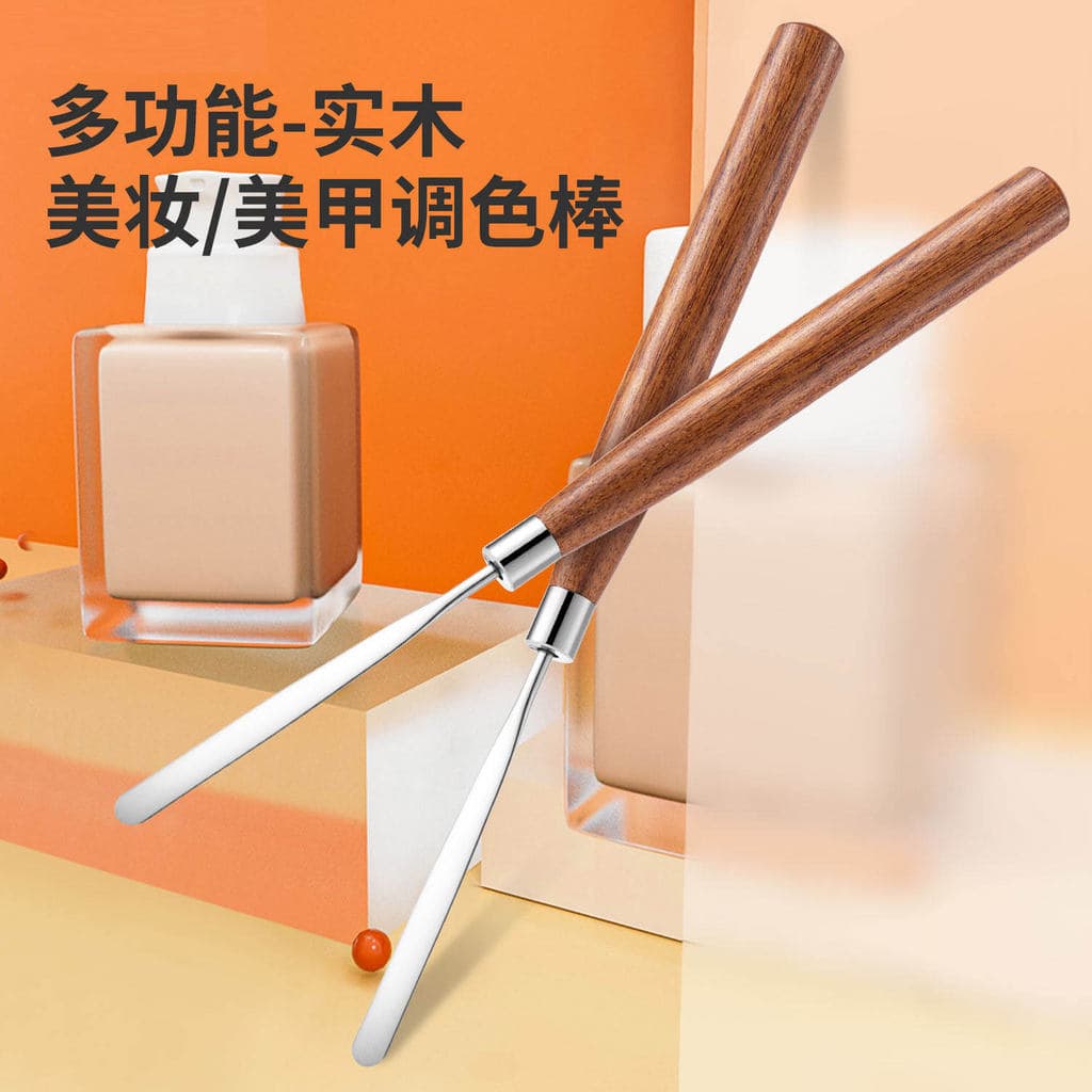 Novo estilo japonês espátula de base cor vara Log jacarandá cola vara de aço inoxidável Multi-função mistura vara espátu