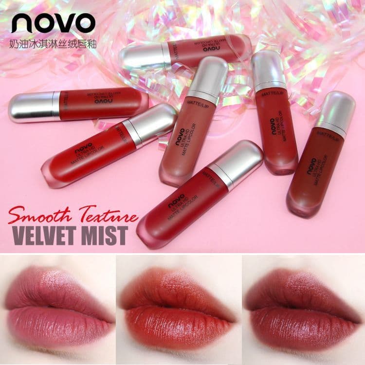 NOVO creme sorvete veludo brilho labial fosco beleza Natural modifica lábios bonitos moda 5234