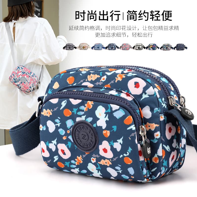 Oxford pano mensageiro pequeno saco feminino 2026 novo estilo lona Mini saco do telefone móvel Multi-compartimento ombro