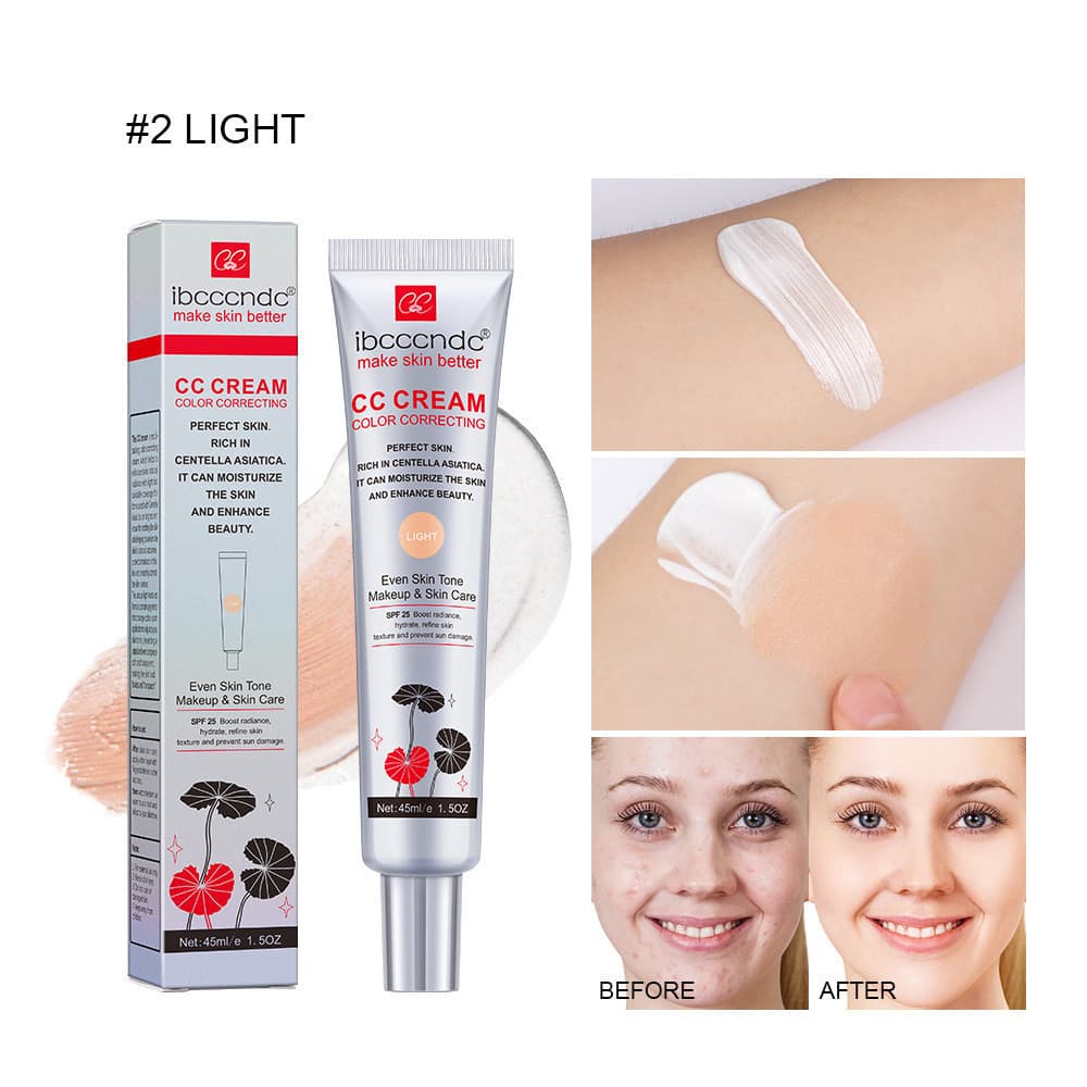 CC Creme Hidratante Herbal-Base Facial De Longa Duração , Resistente Ao Suor , Proteção Da Pele E Acabamento Natural