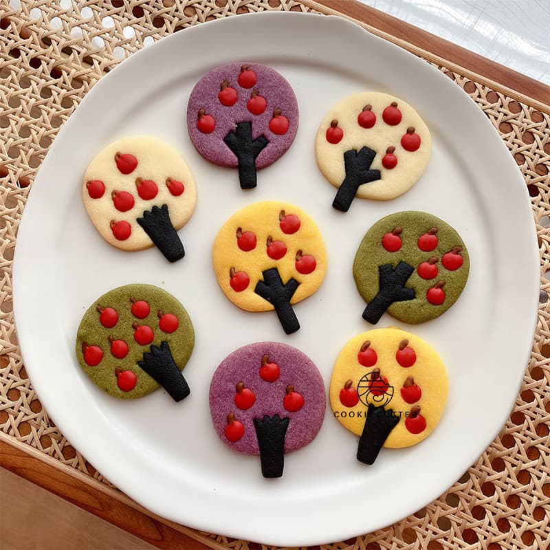Japão japão novo estilo maçã árvore biscoito molde dos desenhos animados 3D tridimensional biscoito imprensa molde fácil
