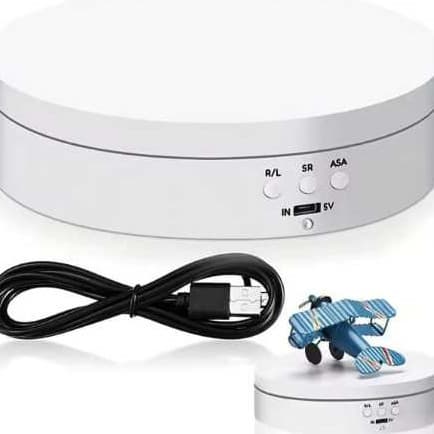 Suporte Expositor Giratório | USB Recarregável para Vitrine, Foto e Decoração