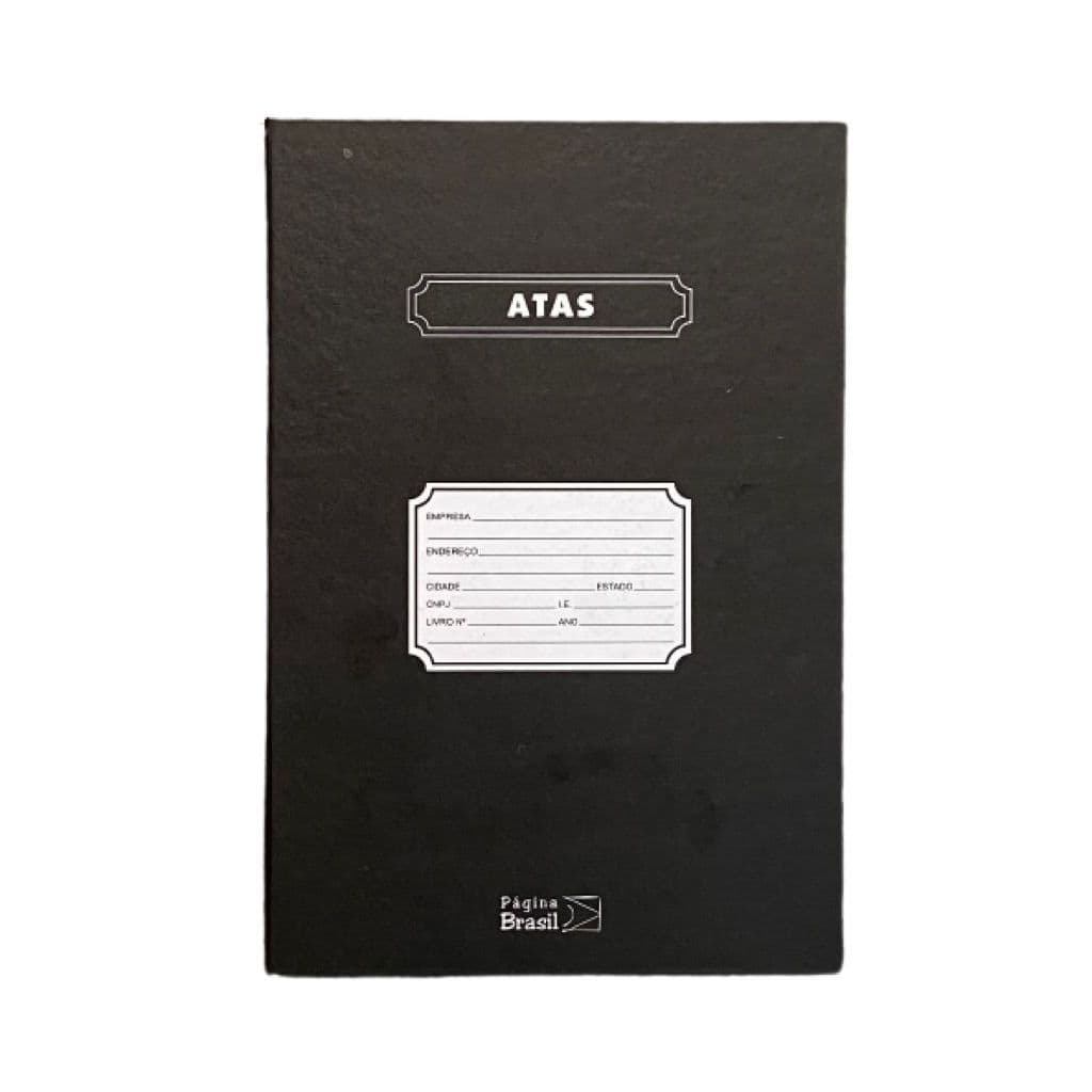5 Unidades Livro ATA sem Margem, 100 FLS, 210X305MM