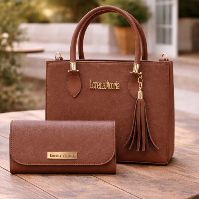 Kit Bolsa Feminina Floater + Carteira Básica Estilosa Dia a Dia