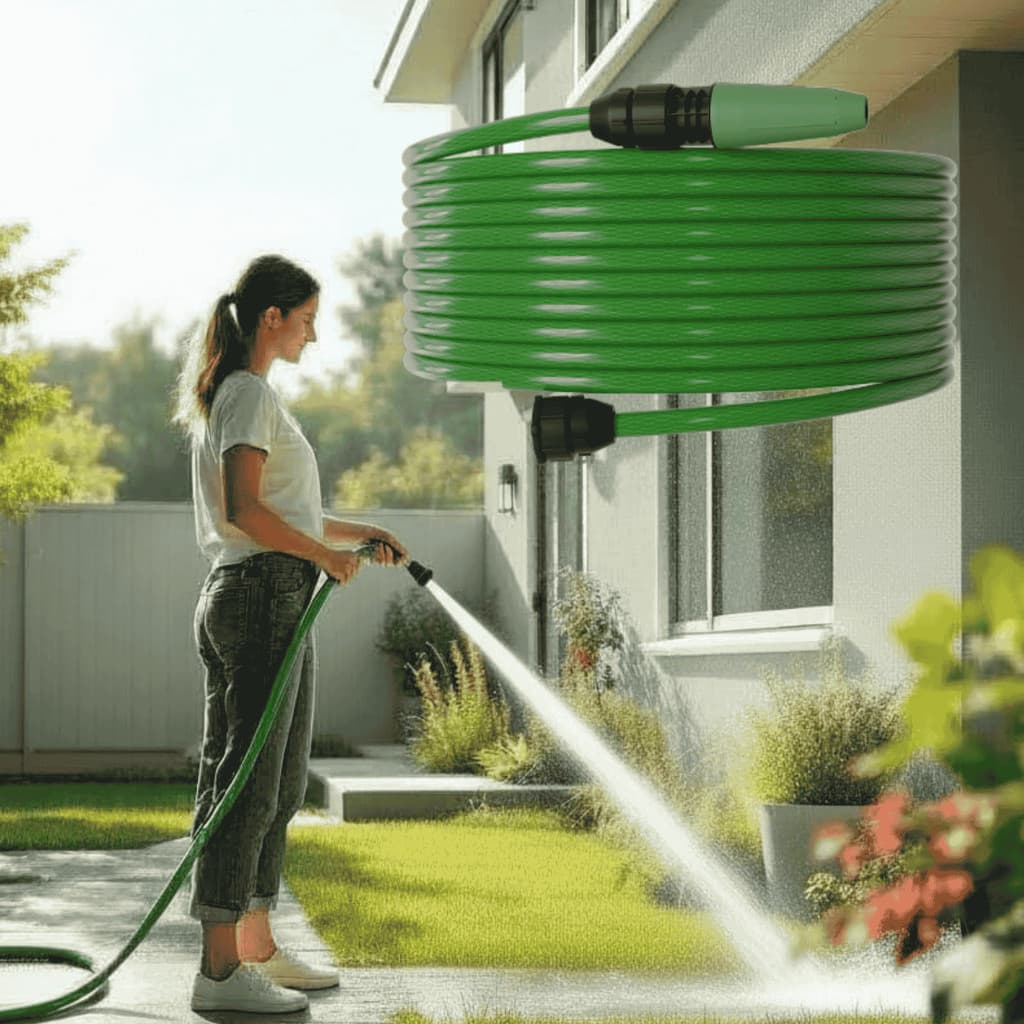 Mangueira de Jardim Hiperflex Estrela 15 Metros Não Dobra Reforçada Trançada PVC Com Esguicho