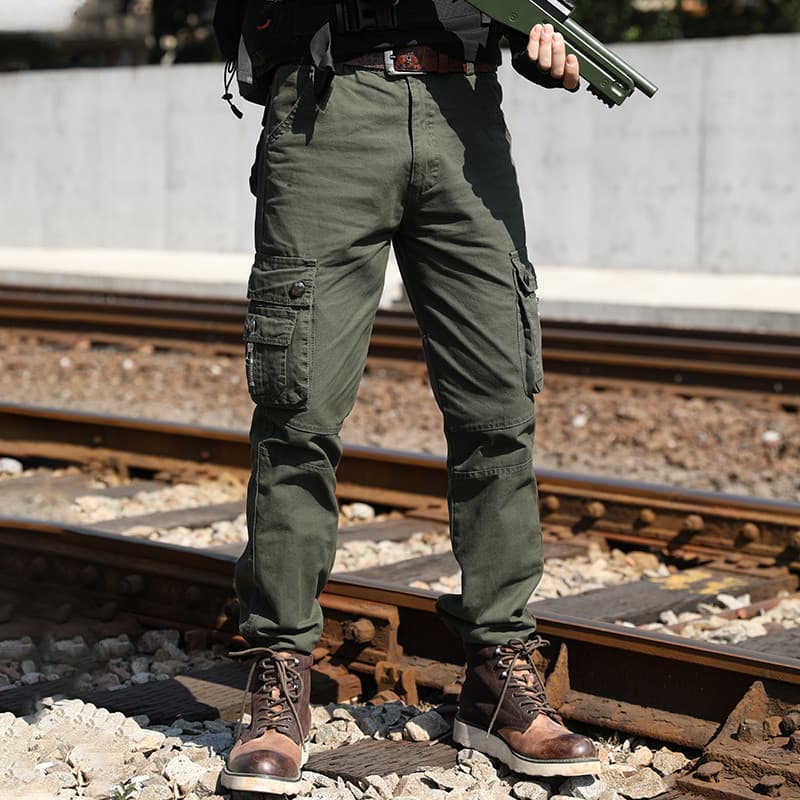 Primavera Multi-bolso macacão masculino forças especiais roupas de segurança solto em linha reta calças casuais trabalho