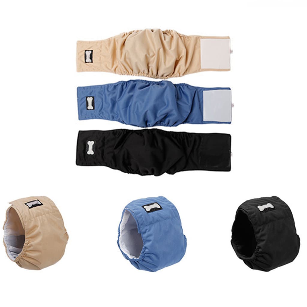 Fralda Lavável Para Cães Masculinos Com Design De Faixa De Barriga Durável E Reutilizável