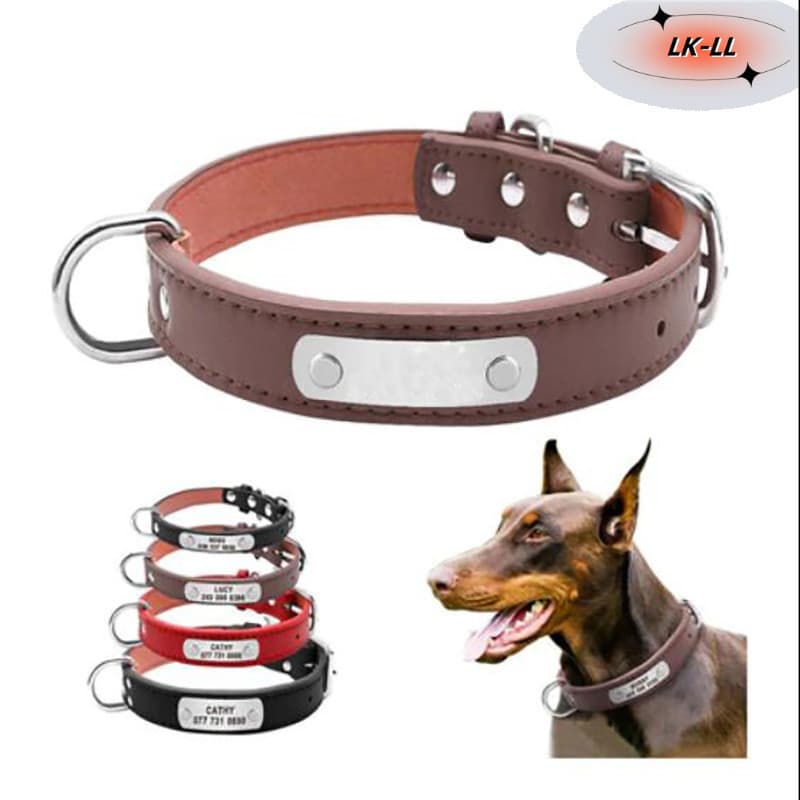 Coleira Para Cachorro Ajustável , Respirável , Durável , Confortável , Animais De Estimação , Anti-Perda , Etiqueta , Ca