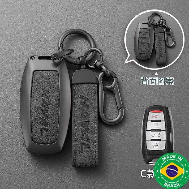 Suporte de chave de carro em liga de zinco GWM é adequado para Haval H6 / M6 / H2 / Big Dog / F7 / Red Rabbit / H9 / H7
