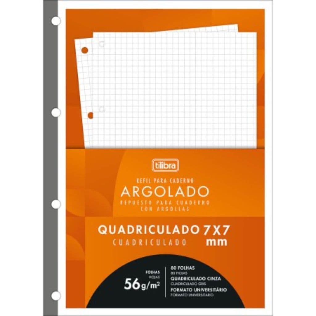 Bloco De Fichario Quadriculado 7x7 80fls