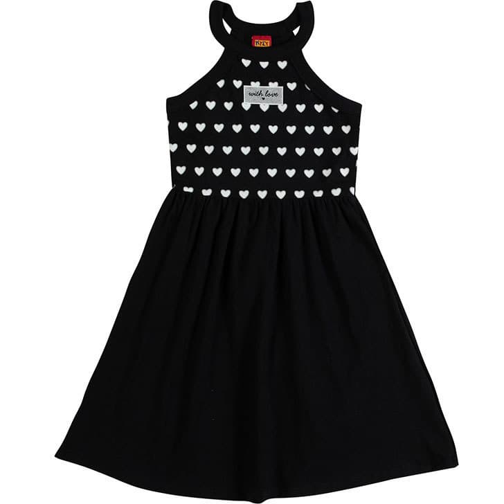 Vestido Kyly -   Corações de menina Black