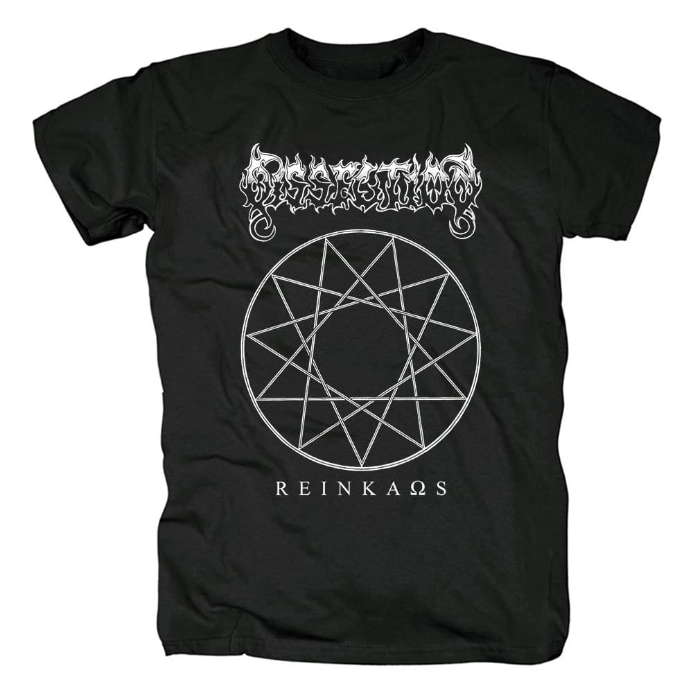 Music.Soul Camiseta Unissex Dissection Black Metal Estampada Redonda Premium Estilosa Confortável Casual