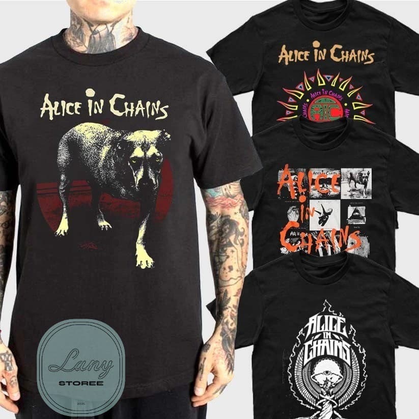 Camiseta Básica Rock Alice In Chains Camisa 100% Algodão Streetwear Temos Plus Size