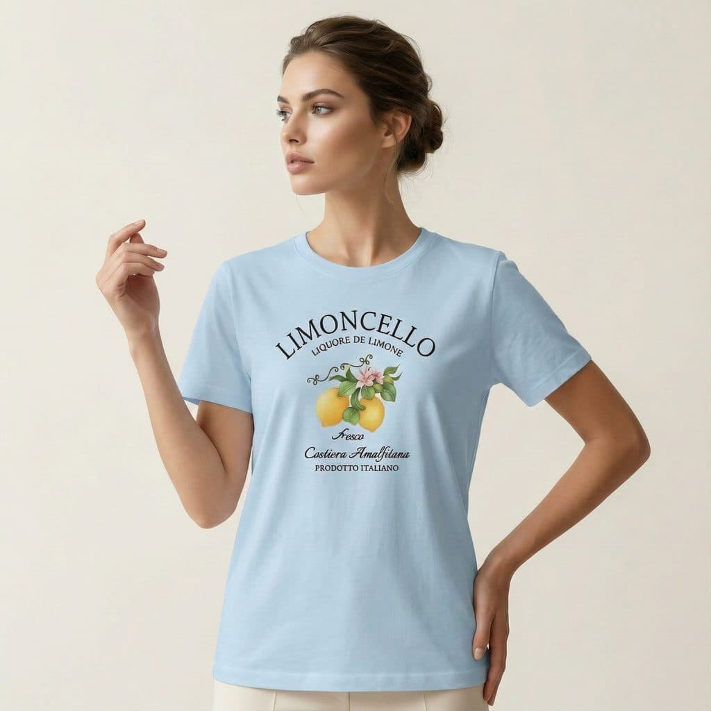 Camiseta Feminina Algodão Premium Limoncello | Estampa Italiana | Conforto & Estilo | P ao GG