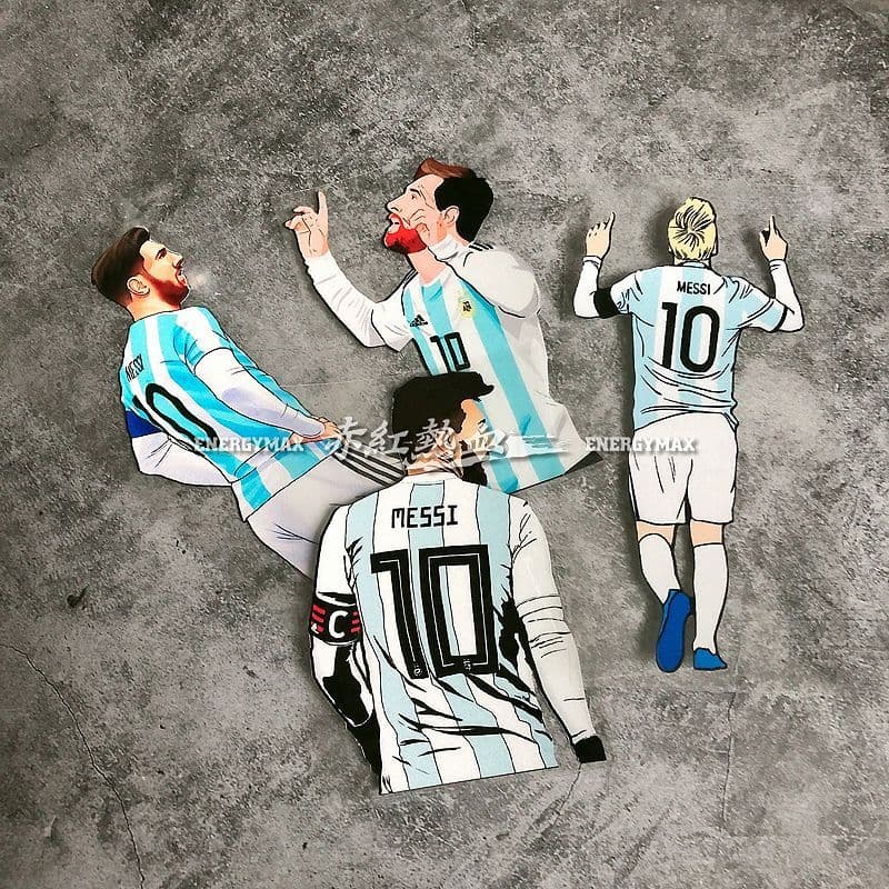 Argentina Seleção Nacional Messi Adesivo de carro reflexivo à prova d'água para motocicleta, suprimentos para interiores