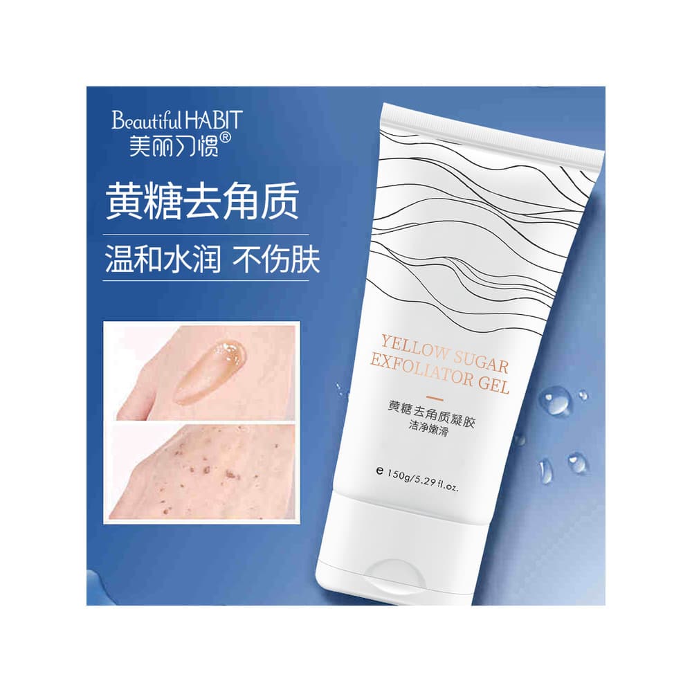 Beauty Habits Gel Esfoliante de Açúcar Mascavo Limpeza Suavemente Poros Gel Esfoliante Facial Esfoliante Esfoliante