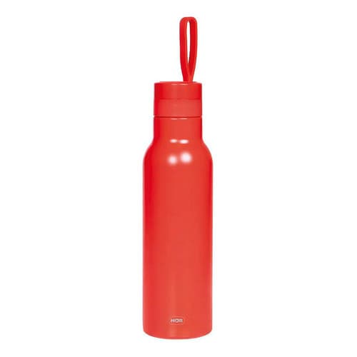 Garrafa Térmica Com Alça 500ml Em Aço Inox Vermelha Mor Vermelho