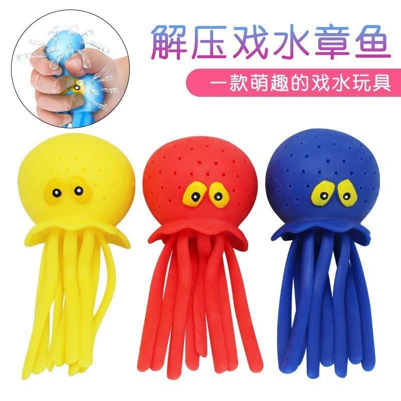 Polvo esponja absorvente de água, popular brinquedo de polvo de oito tentáculos para as crianças brincarem no banho, bri