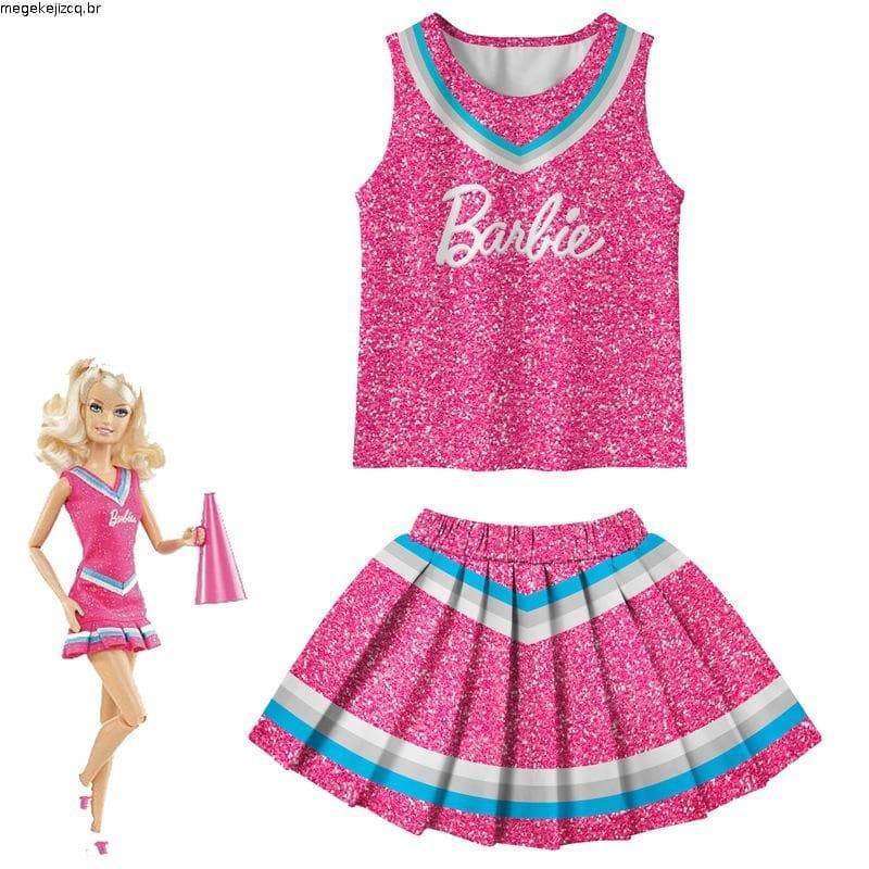 Fato De Saia Para Crianças Barbie O Filme Vestido De Halloween Líder De Torcida