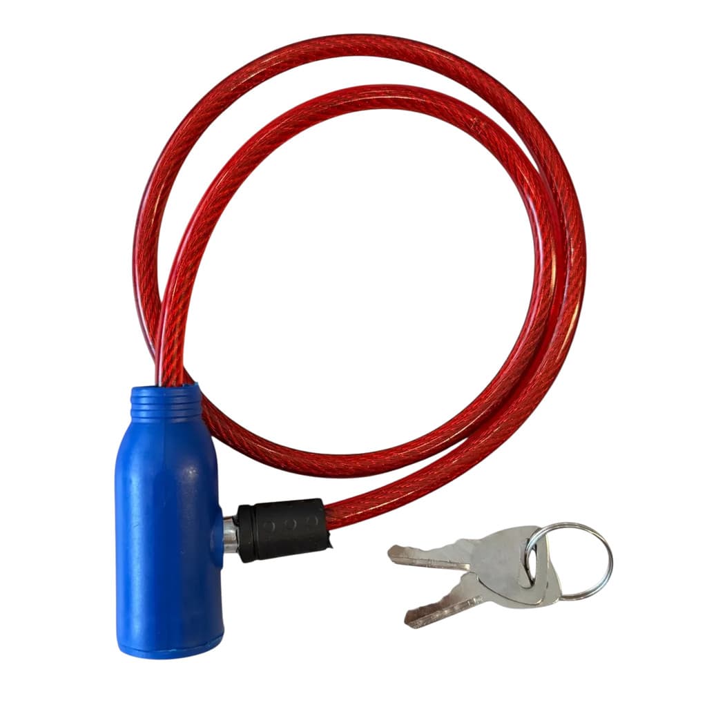 Corrente Cadeado Trava Bicicleta Chave Aço Bike Moto Estepe 64cm x 6
