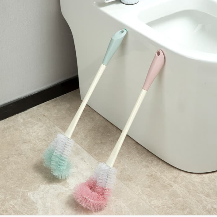 Escova de vaso sanitário com cabo longo, sem ângulo morto, agachamento, lavagem de vaso sanitário, ferramenta útil, esco