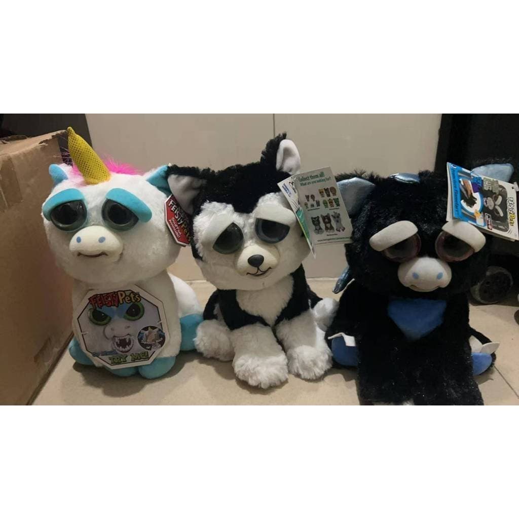 Feisty Pets Boneca de pelúcia impertinente que muda de rosto Boneca engraçada Urso de pelúcia
