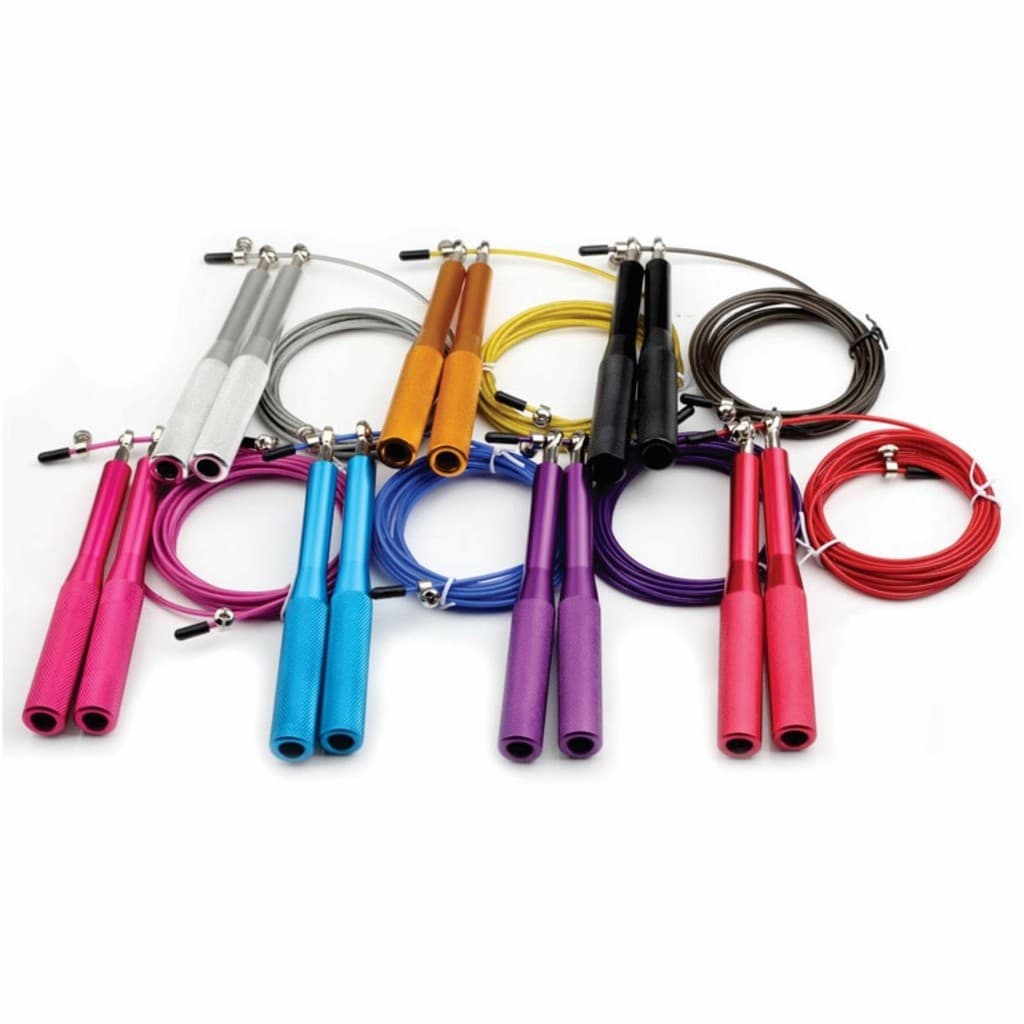kit com 10 Corda De Pular Rolamento Cabo De Aço Profissional Crossfit