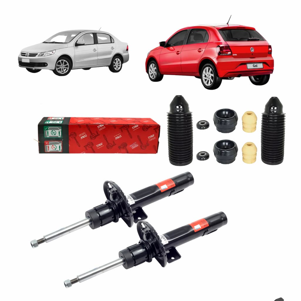 Par Amortecedor Dianteiro + Kit Gol Voyage 2009 A 2023 Trw Original