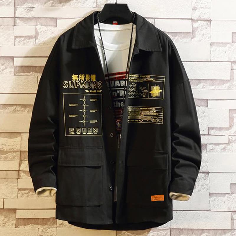 Extra Grande Tamanho 175kg Solto Macacão de Manga Comprida Camisa Jaqueta Camisa Masculina Grossa