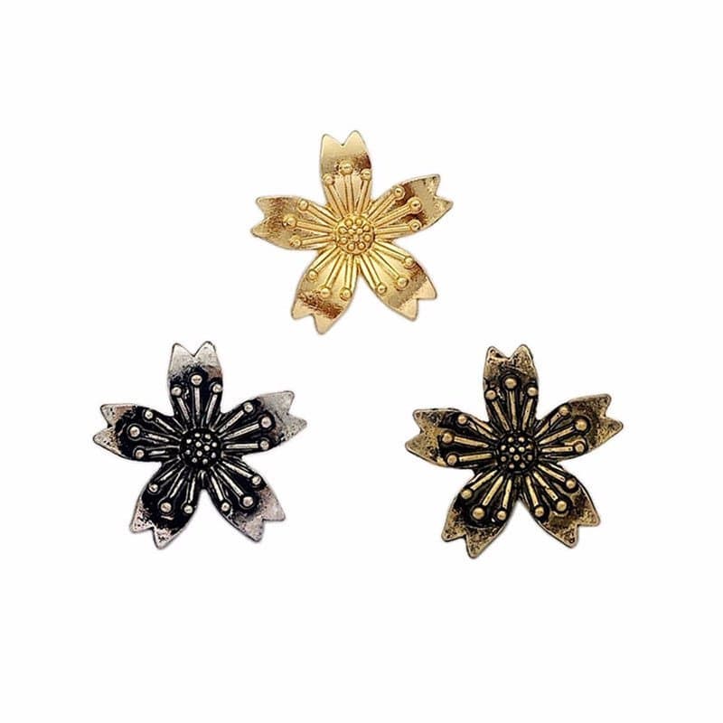 Atacado de joias direto da fábrica: distintivo 3D de flor de cerejeira, broche estilo japonês para campus, distintivo es