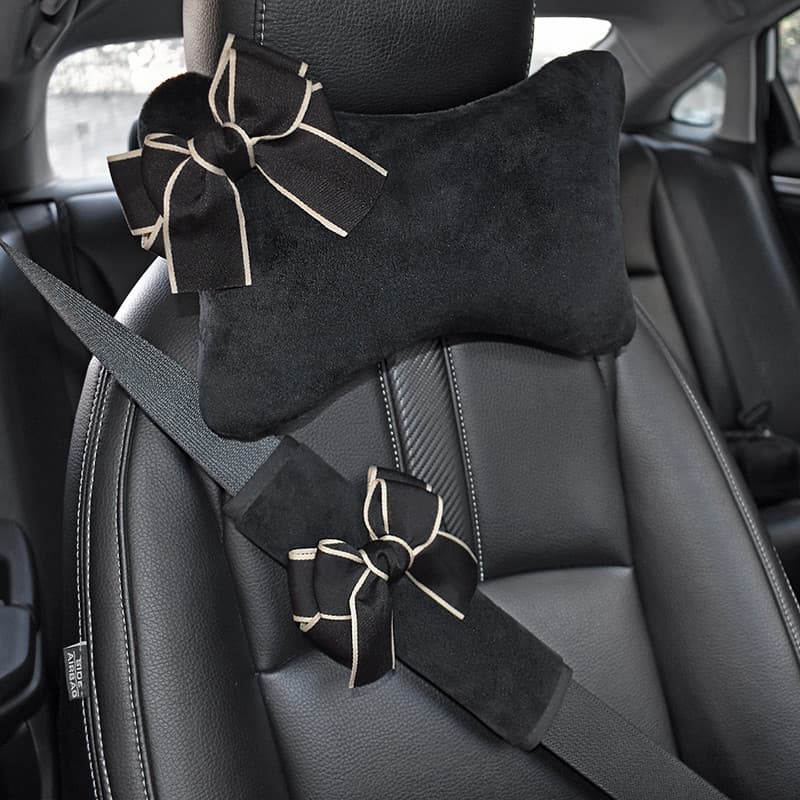 Travesseiro de pescoço para encosto de cabeça de carro, travesseiro criativo para assento de carro, conjunto exclusivo d