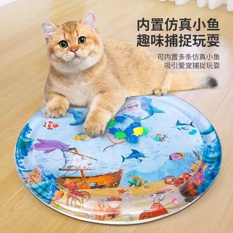 Cama de água para gatos, almofada para animais de estimação, almofada de gelo cheia de água, maca de gato de verão, tama