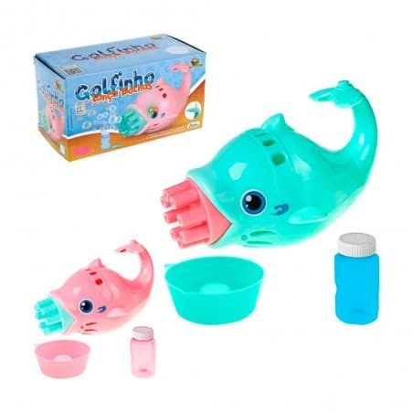 Brinquedo Lançador Bolhas Fricção Golfinho