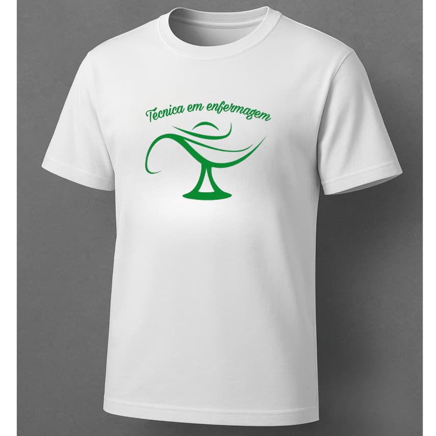 Camiseta Técnica em Enfermagem Feminina  Profissão Saúde 100% Algodão Unissex