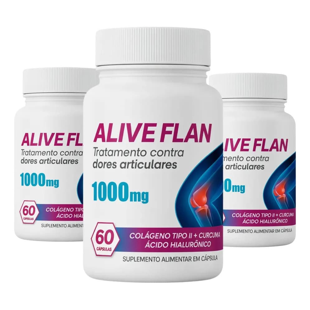 Kit 3 Aliveflan 60 Cáps Para Manter Disposição