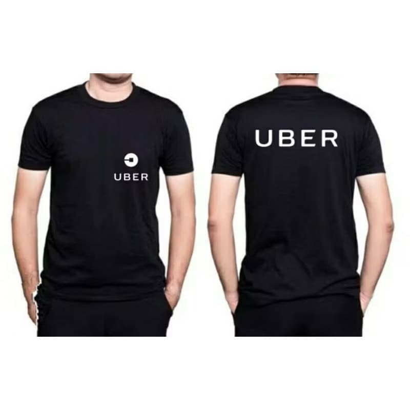 camiseta (uber estampado frente e verso)100%algodão de alta qualidade 100% Algodão