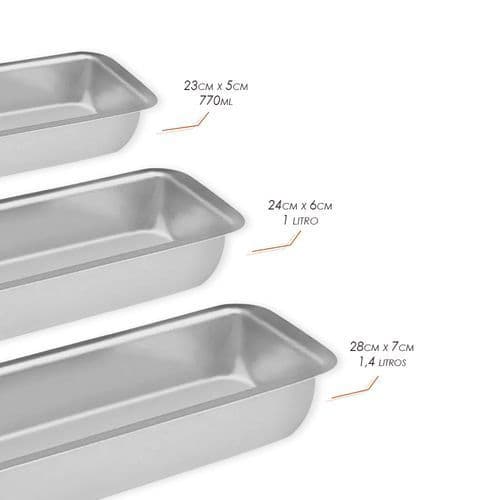 Conjunto Formas Pães 3 Peças Material Resistente Assar Facilidade Cozinha Prático